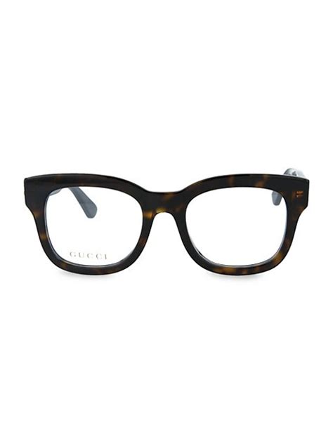 gucci 50mm square blue light blocking reading glasses|designer blue light glasses.